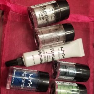 Set of 6 NYX pigments and pigment primer